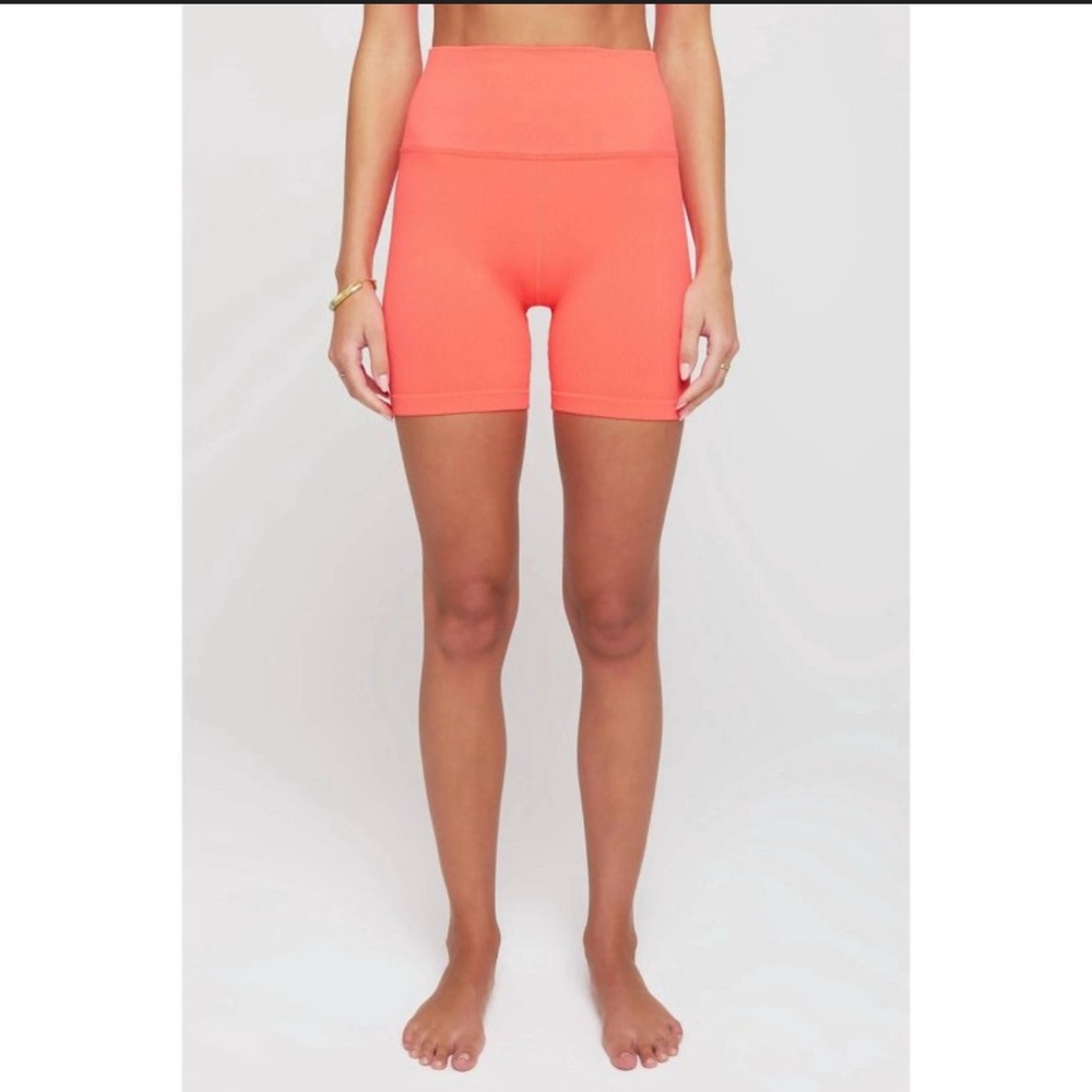 Spiritual Gangster NWT XS/S NEW Pink/Coral Bike Shorts High-Waisted